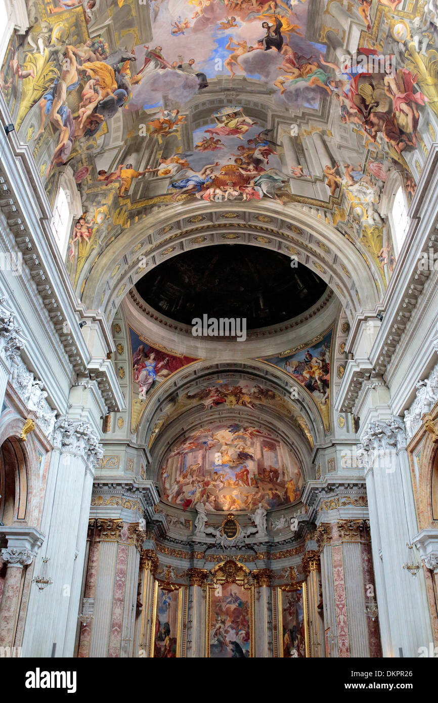Interno di Sant Ignazio chiesa, Roma, Italia Foto Stock