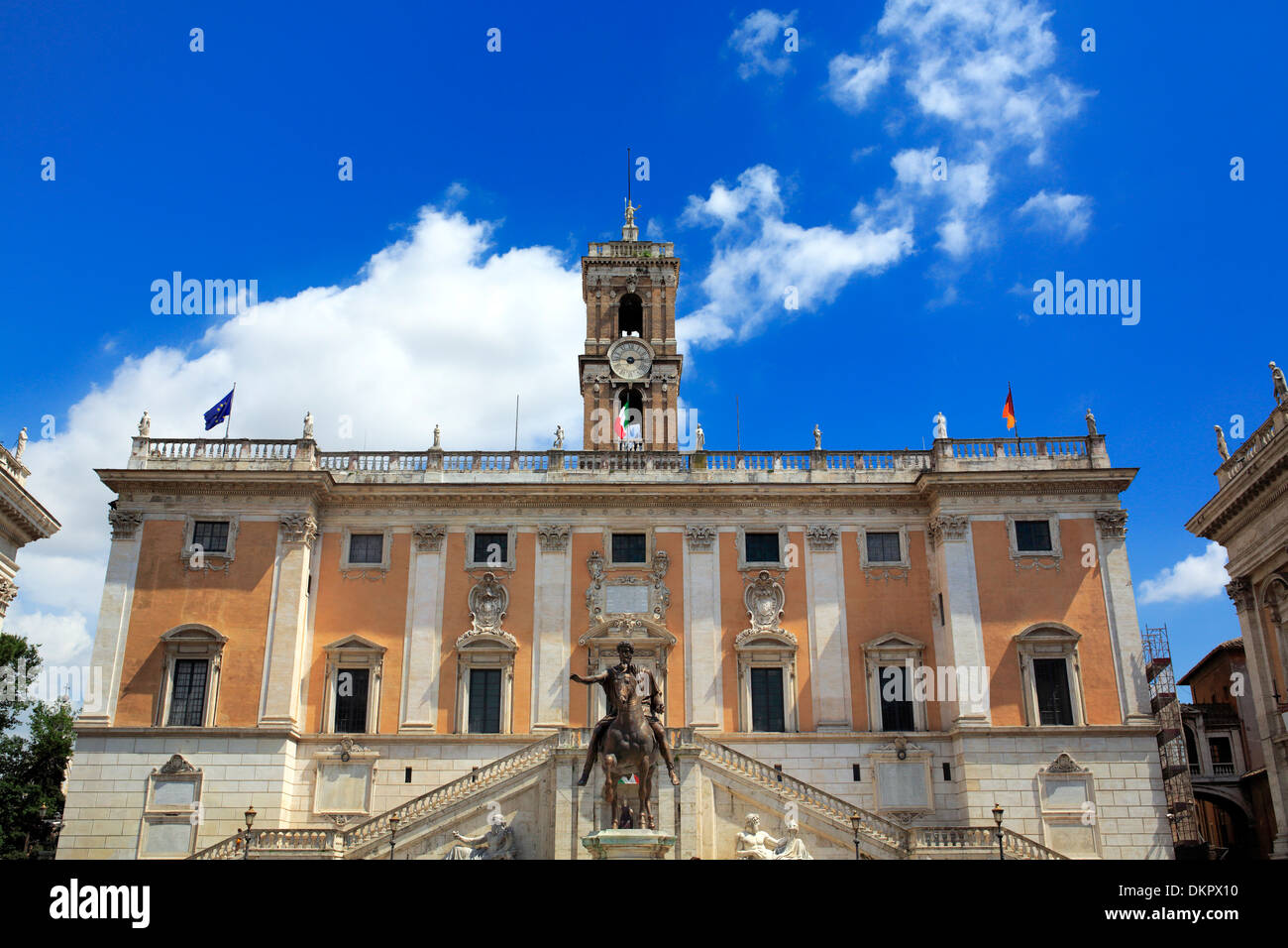 Il Municipio, la Piazza del Campidoglio, Capitol, Roma, Italia Foto Stock