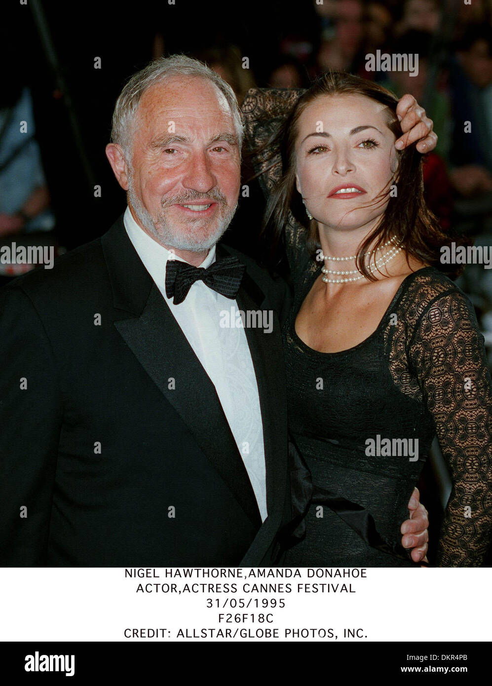 NIGEL HAWTHORNE,AMANDA DONAHOE.attore,L'attrice festival di Cannes.31/05/1995.F26F18C. Foto Stock