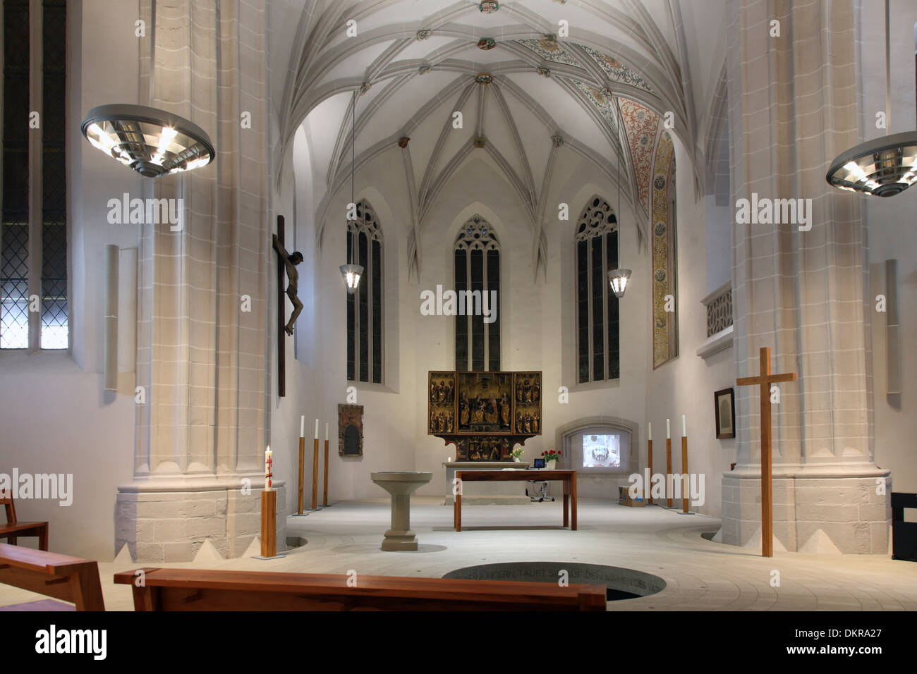 Eisleben Sachsen Anhalt San Petrie Pauli Kirche Taufkirche von Martin Luther battistero di Lutero Foto Stock