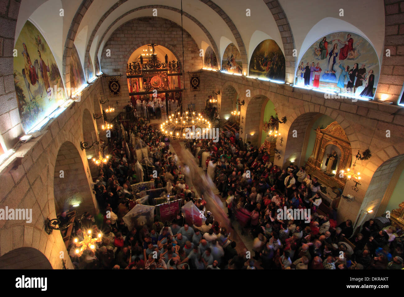 Andalusia Andújar visitatore la santa chiesa cattolica cultura Madonna Maria Marien di pellegrinaggio a pellegrino pellegrino la religione del sito Foto Stock