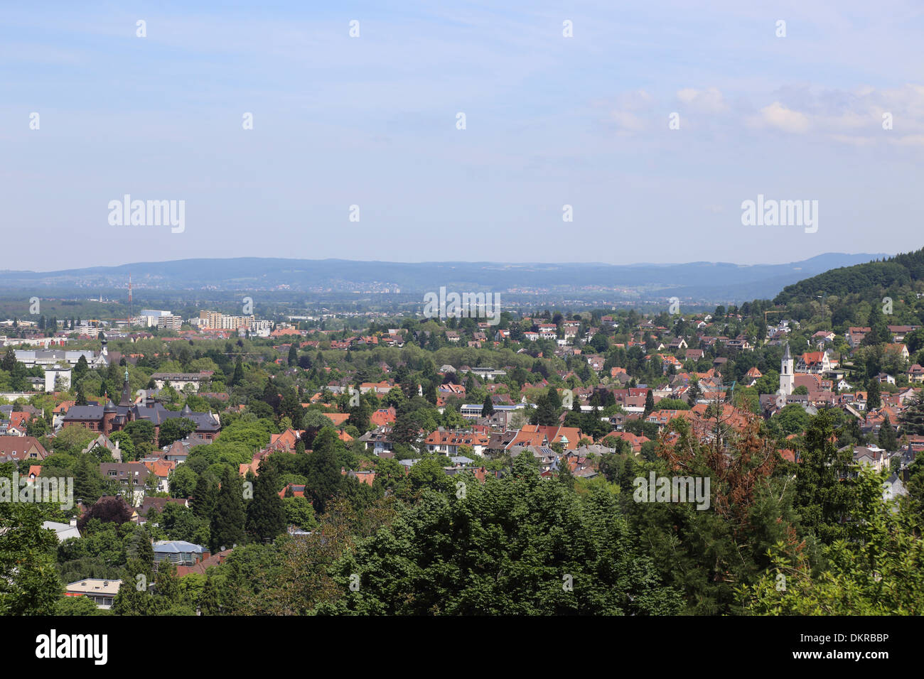 Freiburg im Breisgau skyline Foto Stock