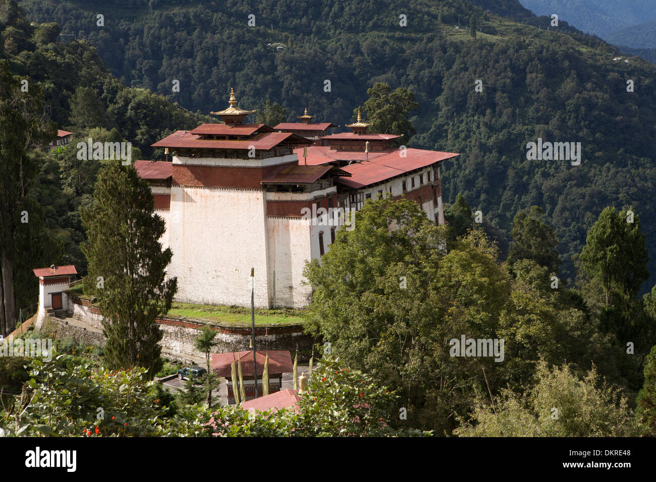 Il Bhutan, Trongsa Dzong, affacciato sul Mangde Rover Valley Foto Stock