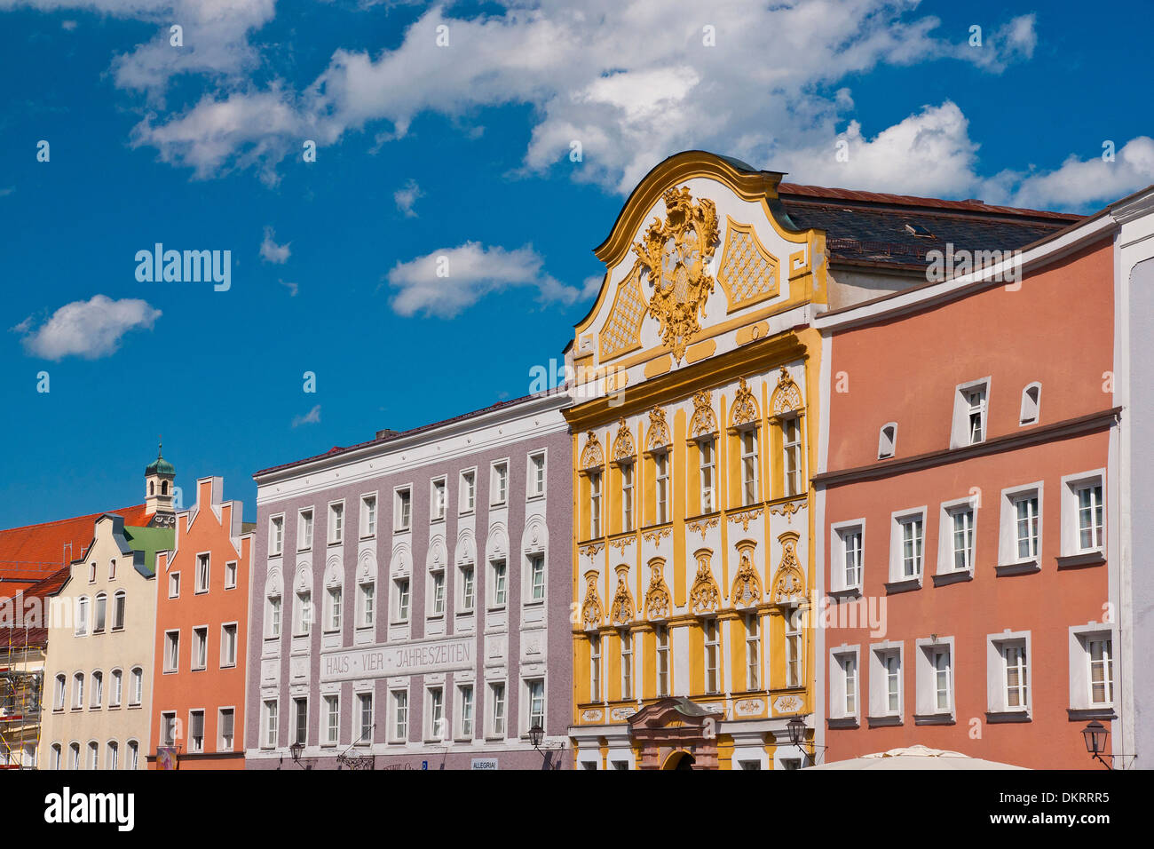 Germania Europa Baviera casa home la costruzione dell'edificio storico di facciata a parete arte cultura specialità architettonico culturale Foto Stock