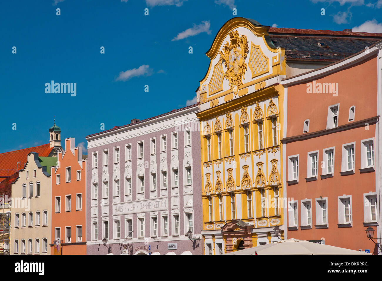 Germania Europa Baviera casa home la costruzione dell'edificio storico di facciata a parete arte cultura specialità architettonico culturale Foto Stock