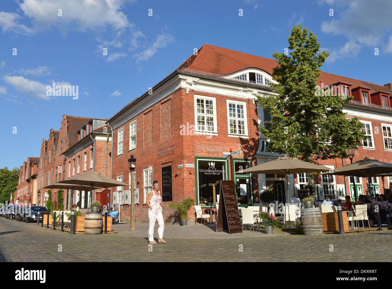 Historische Haeuser, Mittelstrasse, Hollaendisches Viertel, Potsdam, Brandeburgo, Deutschland / Holländisches, Häuser Foto Stock