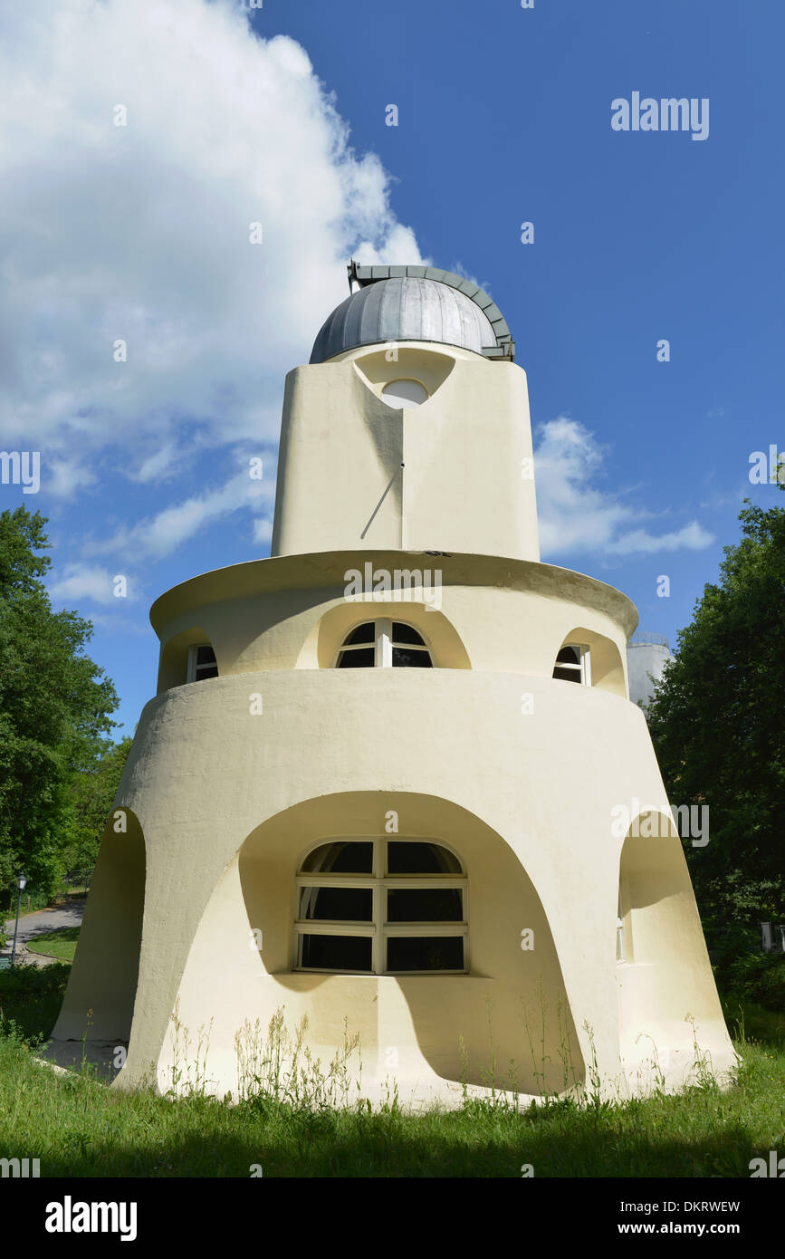 Einsteinturm, Telegrafenberg, Potsdam, Brandeburgo, Deutschland Foto Stock