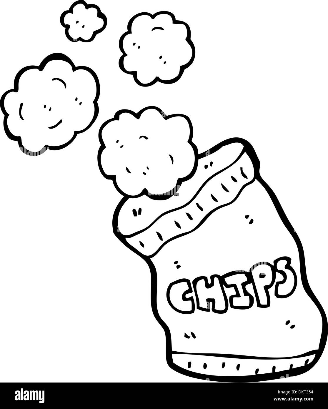 Cartoon potato chips Illustrazione Vettoriale