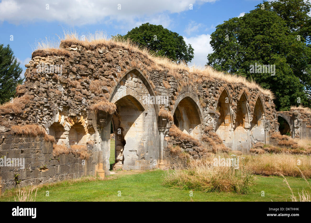 Le rovine di una abbazia di Hailes, Gloucestershire, Inghilterra. Foto Stock