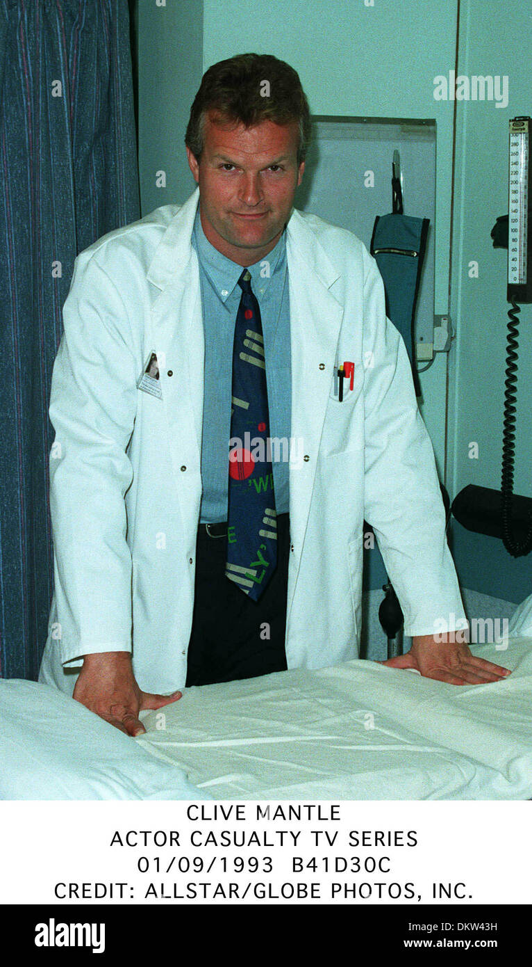 CLIVE mantello.ATTORE CASUALTY SERIE TV.01/09/1993.B41D30C. Foto Stock