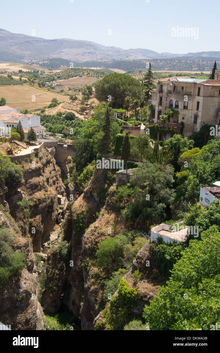 El Tajo gorge, Ronda, Andalusia, Spagna Foto Stock