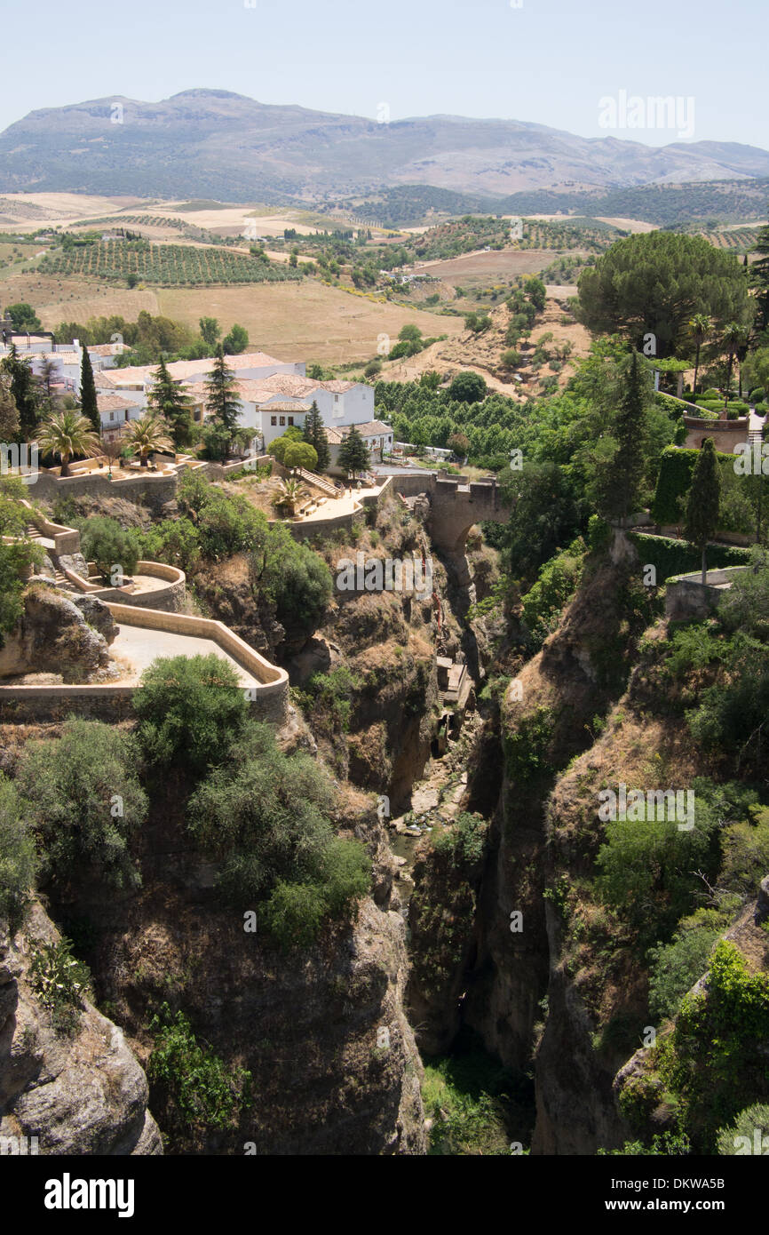 El Tajo gorge, Ronda, Andalusia, Spagna Foto Stock