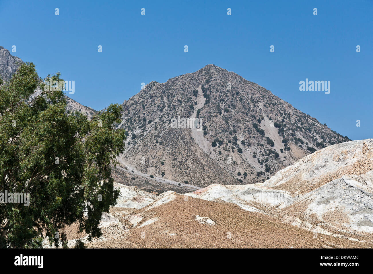 Nissiros Nissiros Mountain montagne Caldera Dodekanese forme forme rock formazioni rocciose grecia Europa hill cratere dell'isola Foto Stock