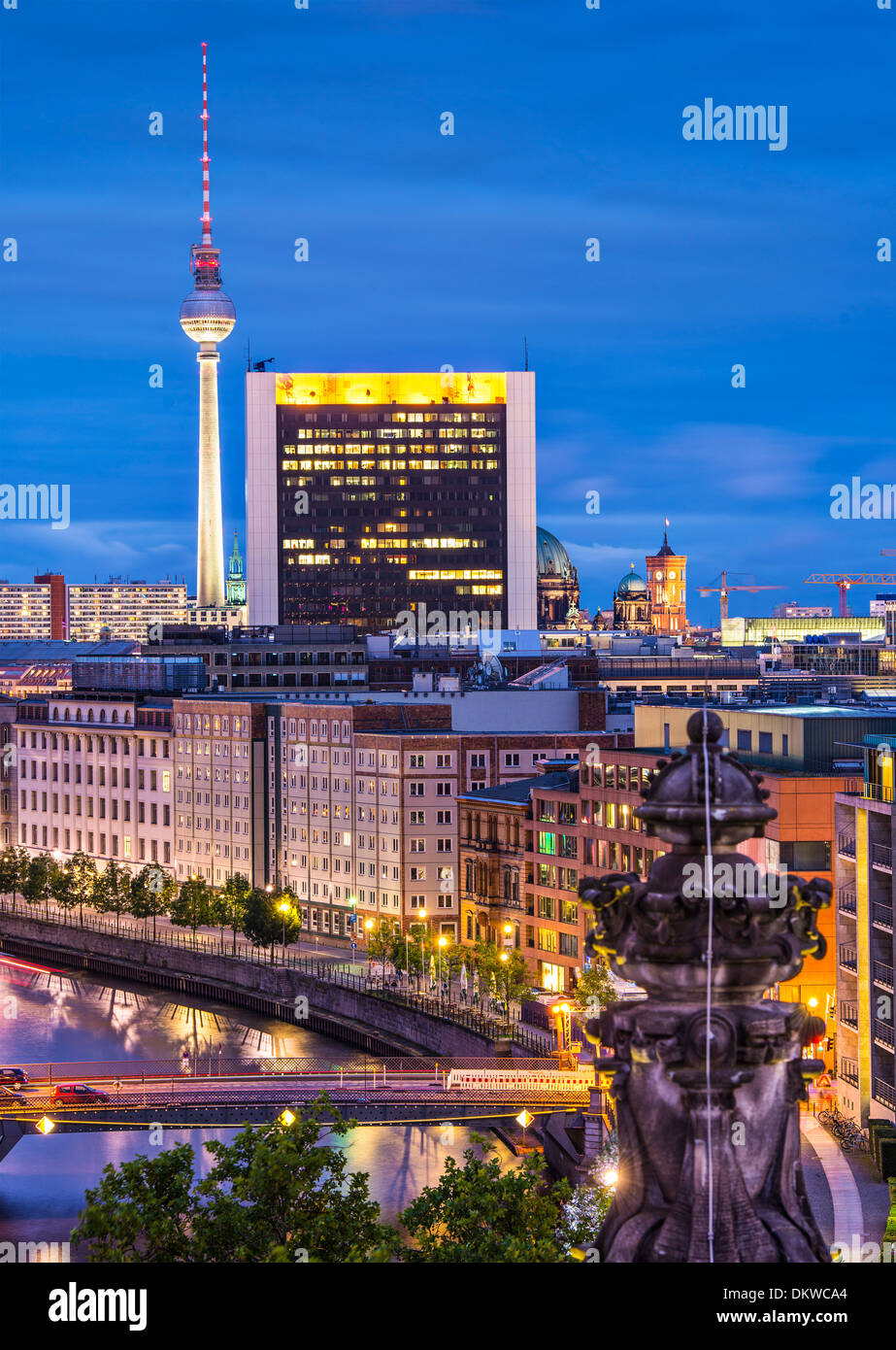 Paesaggio urbano di Berlino, Germania. Foto Stock