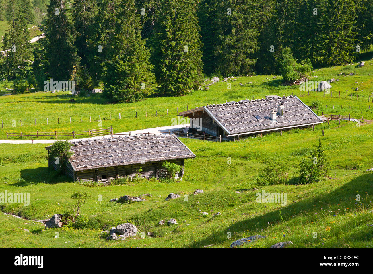 Germania Europa Bavaria Bavaria Alta Baviera Berchtesgaden paese Berchtesgaden alp Bindlam alpi strada di montagna strada di montagna Foto Stock