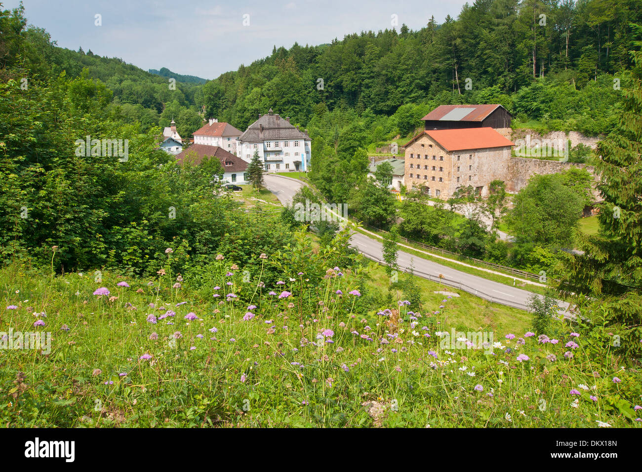 Germania Europa Baviera Teisendorf Neukirchen house home costruzione edificio edificio per uffici edificio per uffici Foto Stock
