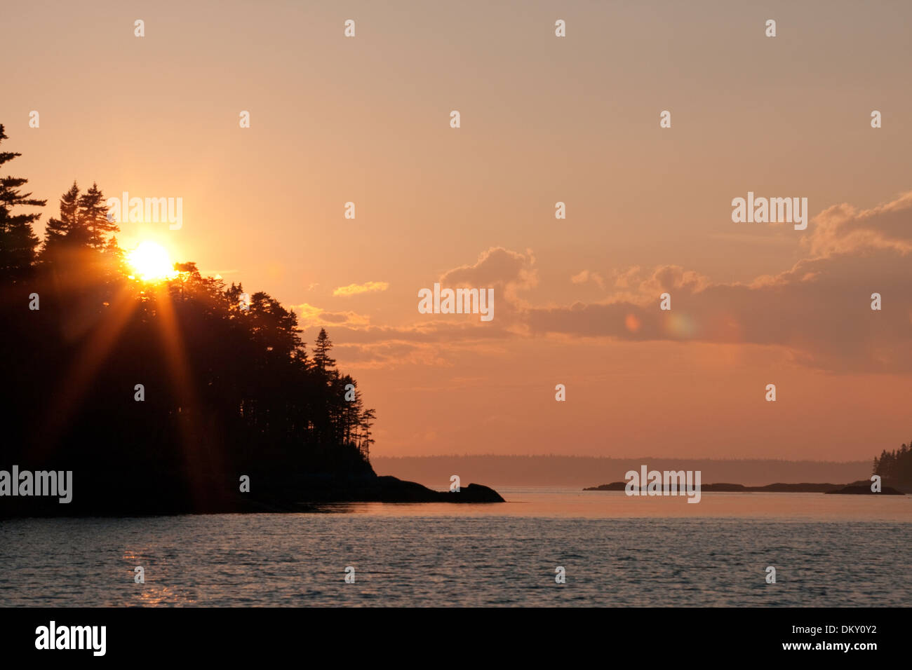 Scenic Maine, Roque Isola Arcipelago, giù verso est, Maine Foto Stock