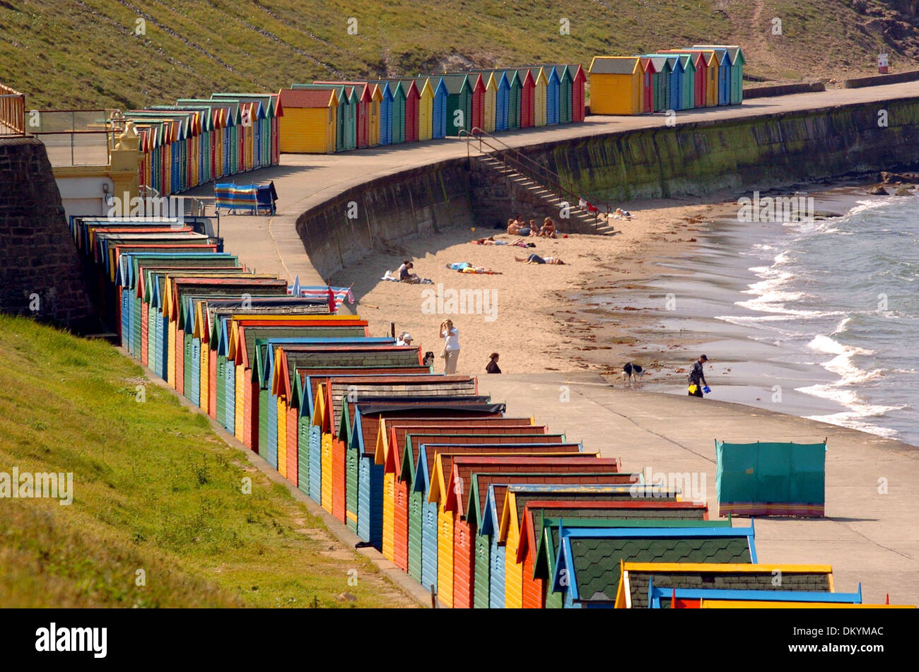 Whitby beach capanne. Foto Stock