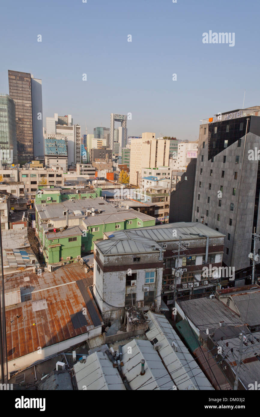Vista aerea della città di Seoul il blocco - Seoul, Corea del Sud Foto Stock