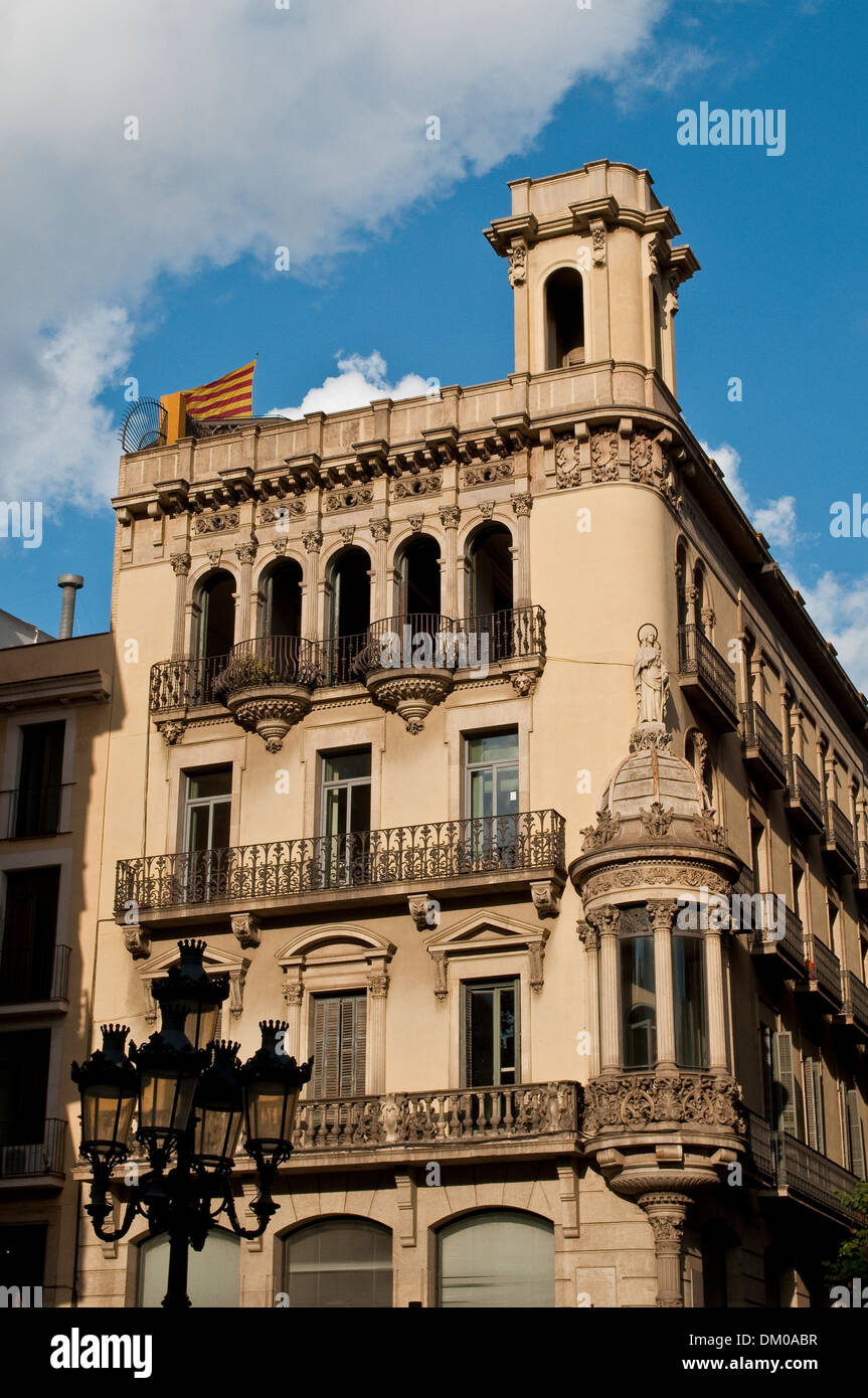 Architettura, La Rambla, Barcelona, Catalogna, Spagna Foto Stock