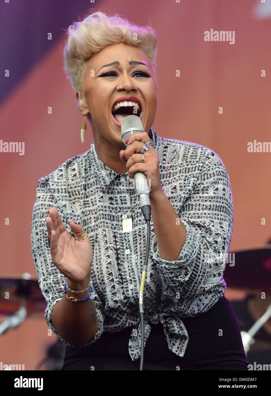 Emeli Sande BBC Radio 2 Live in Hyde Park di Londra, Inghilterra- 09.09.12 Foto Stock