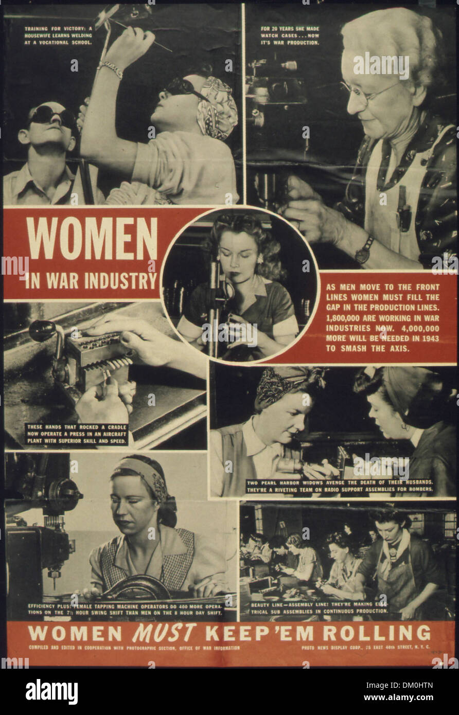 "Le donne nella industria di guerra" 513681 Foto Stock
