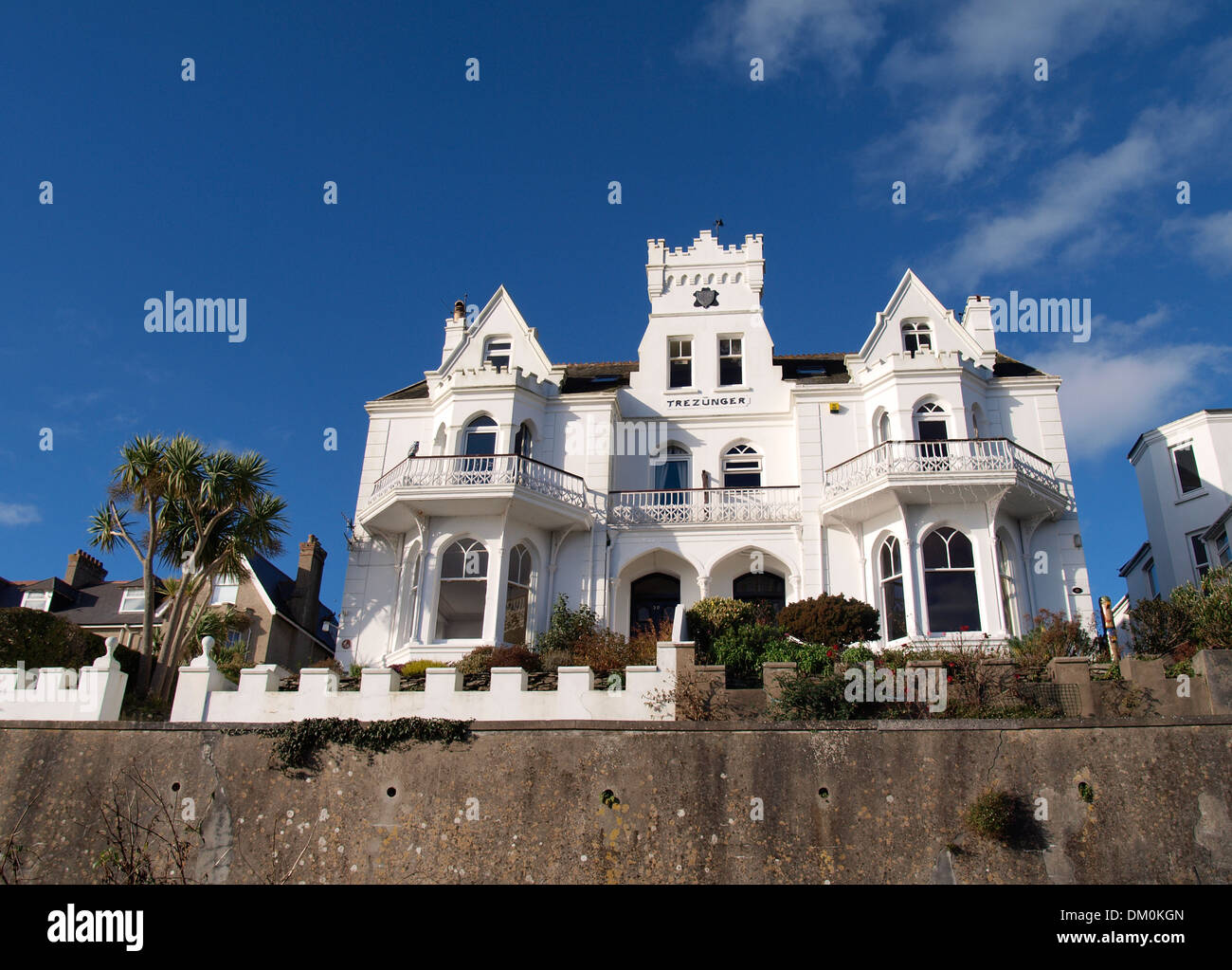 Casa insolita, Trezunger Fowey, Cornwall, Regno Unito Foto Stock