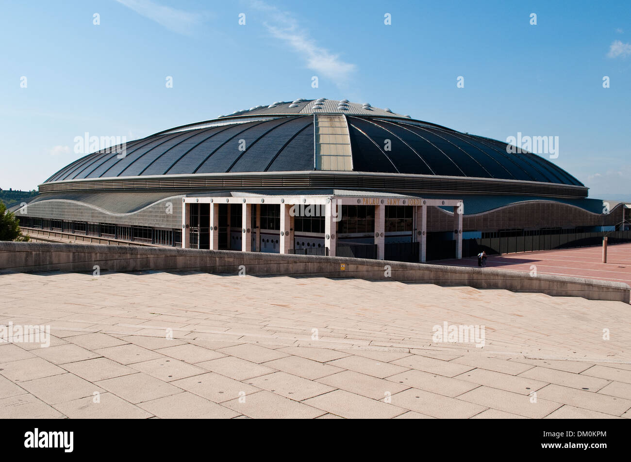 Palau Sant Jordi - St George's Hall, Anello Olimpico, Montjuic Barcellona, in Catalogna, Spagna Foto Stock