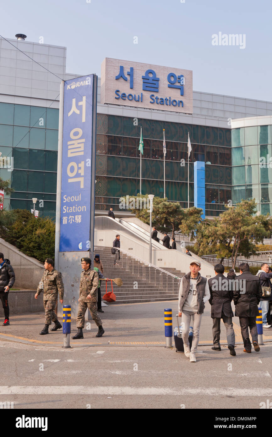 Nuovo Korail Seoul station - Seoul, Corea del Sud Foto Stock