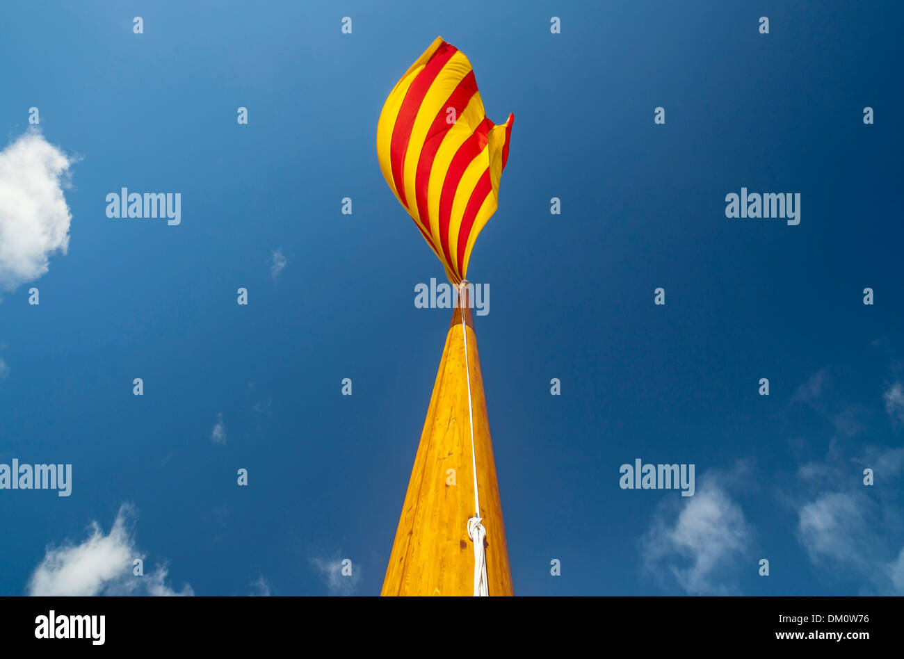 Barcellona,Cataluña,Spagna.Senyera,bandiera catalana nel Mercat del Born Foto Stock