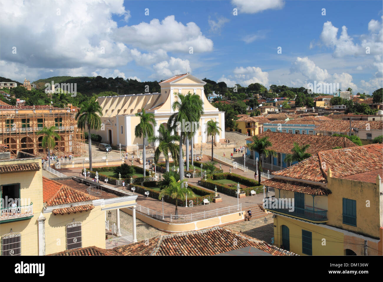 La Iglesia Parroquial de la Santísima Trinidad, Plaza Mayor, Trinidad, Sancti Spiritus provincia, Cuba, il Mare dei Caraibi e America centrale Foto Stock