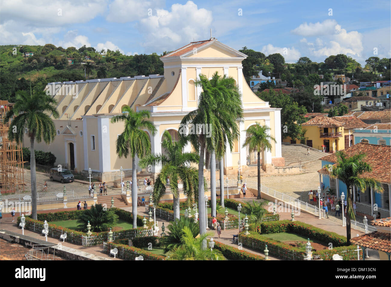 La Iglesia Parroquial de la Santísima Trinidad, Plaza Mayor, Trinidad, Sancti Spiritus provincia, Cuba, il Mare dei Caraibi e America centrale Foto Stock