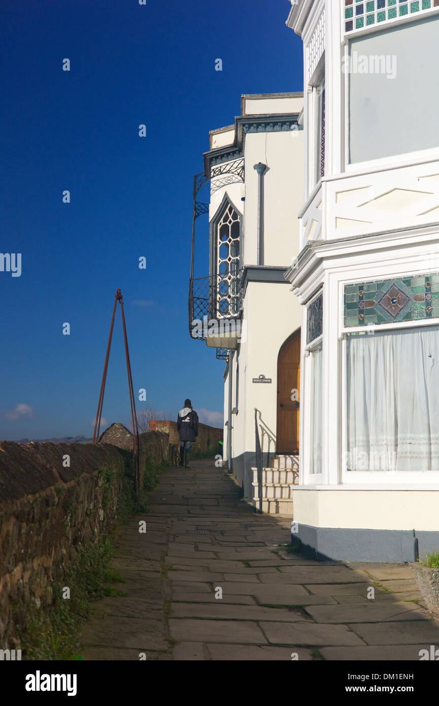 La Exeter City muro a Bartholemew terrazza, Exeter, Devon, Regno Unito Foto Stock