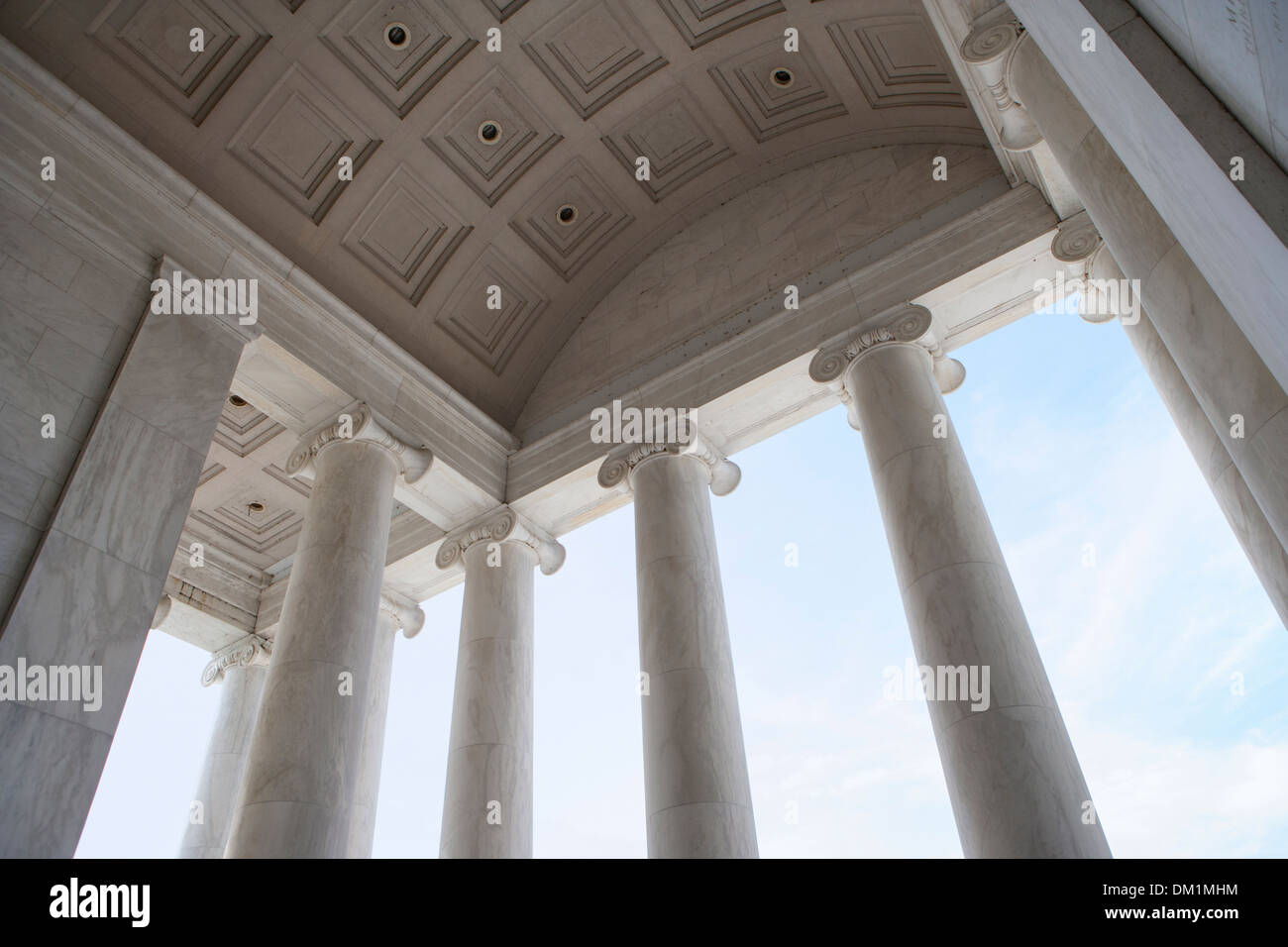 Classic di colonne di marmo come si vede in questo colpo di Jefferson Memorial di Washington DC. Foto Stock