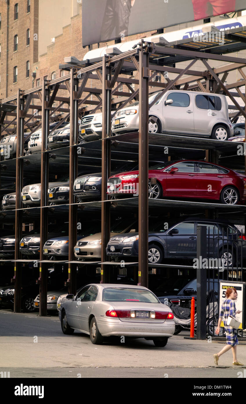 Parcheggio nella città di New York Foto Stock