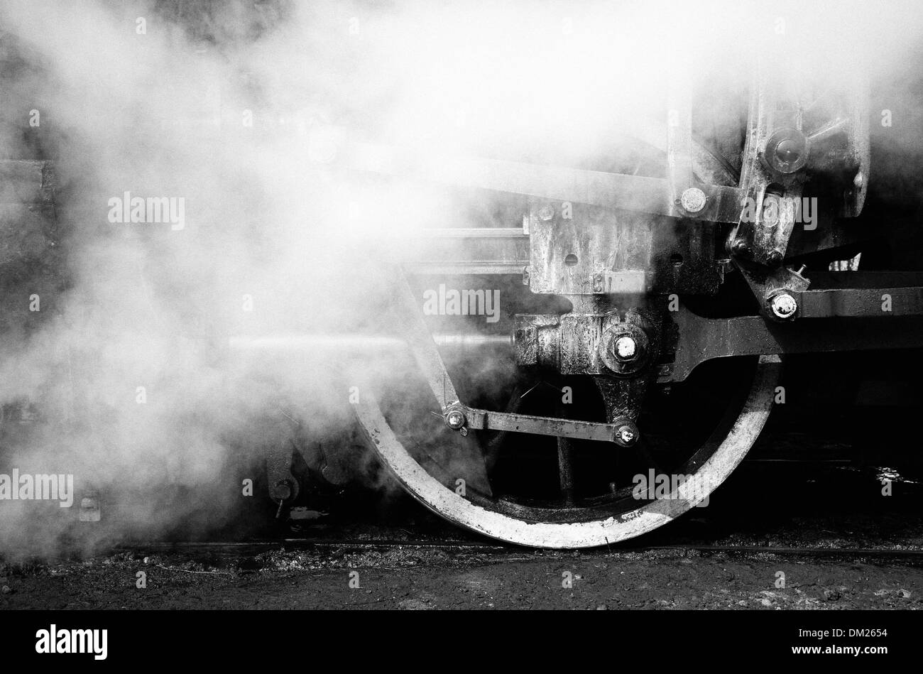Lavorare il motore a vapore in prossimità delle ruote, Australia village, Cuba, Caraibi Foto Stock