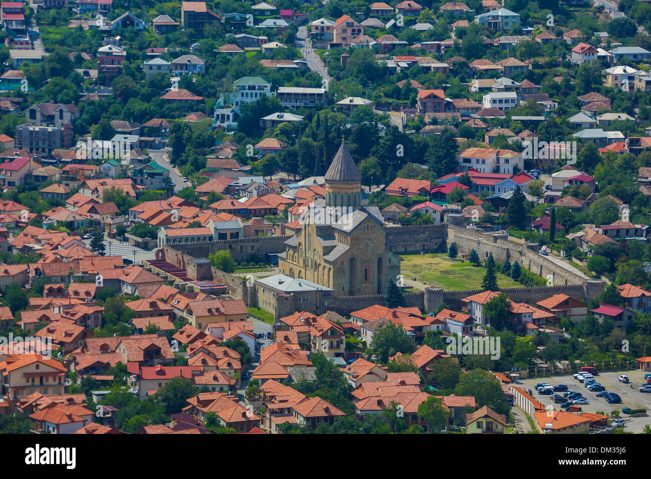 Eredità di Mondo Mtskheta architettura chiesa cattedrale Georgia Caucaso Eurasia storia storico viaggio turistico unesco Sveti Foto Stock