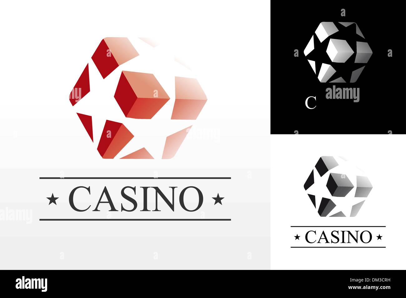 Logo rosso craps Illustrazione Vettoriale