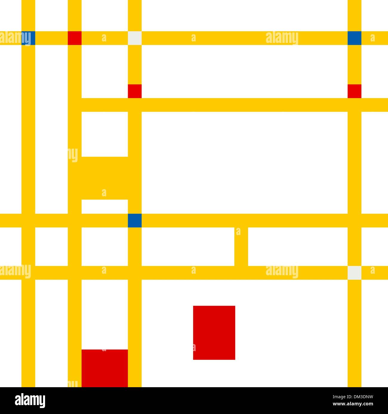 Mondrian ispirazione a griglia Illustrazione Vettoriale