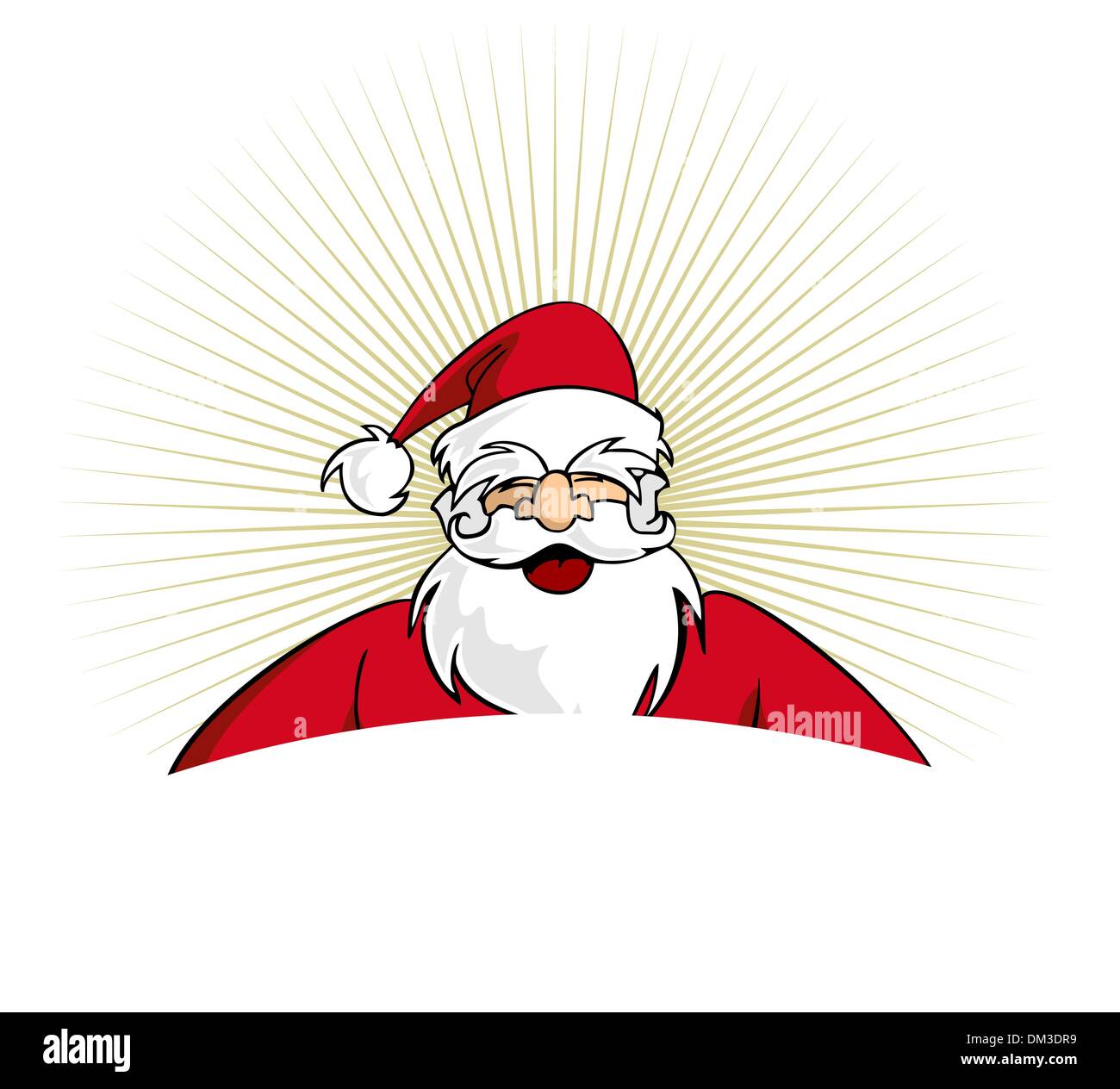 Serie di Natale: Buon Babbo Natale con intestazione vuota Illustrazione Vettoriale