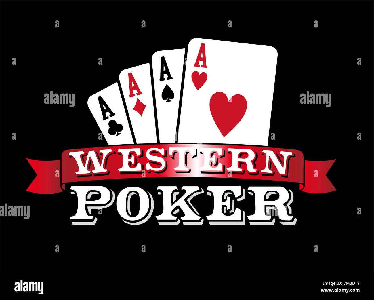 Quattro Assi. Icona del Poker Illustrazione Vettoriale