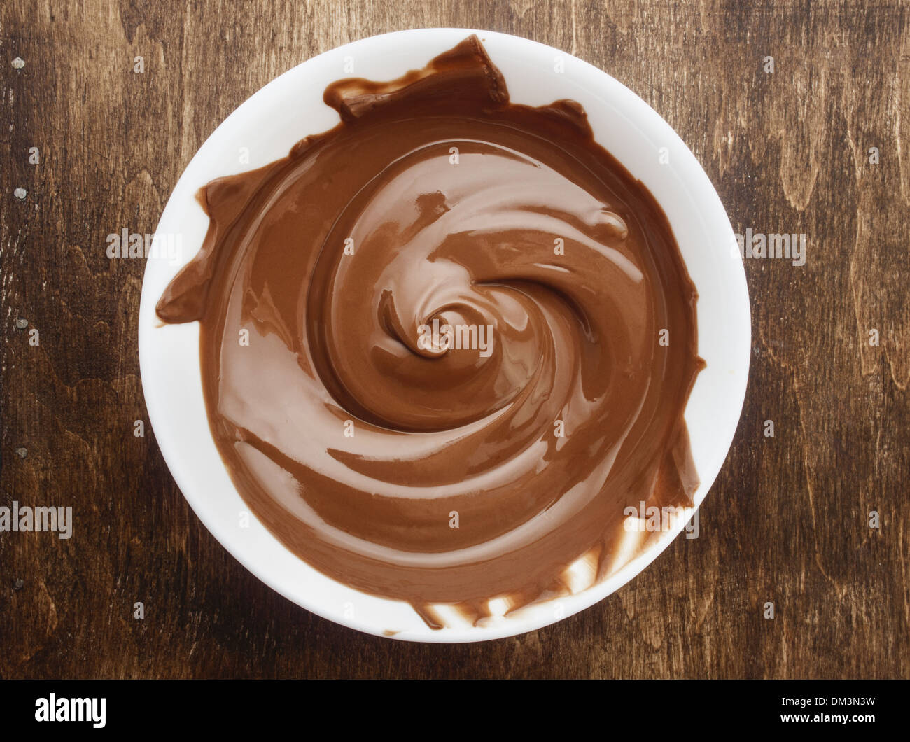 Ciotola di crema di cioccolato Foto Stock