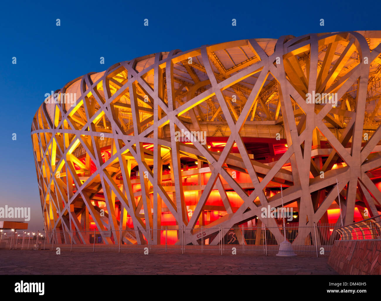 Stadio Olimpico Nazionale 2008, Bird's Nest Stadium, Pechino, Repubblica popolare cinese, Repubblica Popolare di Cina e Asia Foto Stock