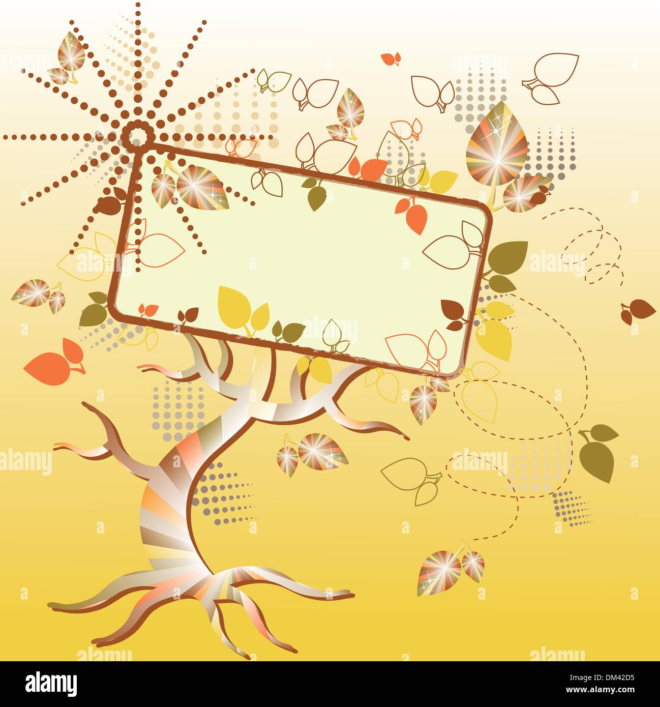 Autumn Tree billboard Illustrazione Vettoriale