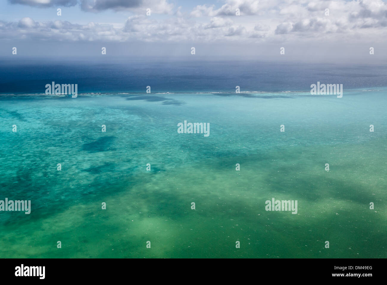 Vista aerea della barriera corallina Foto Stock