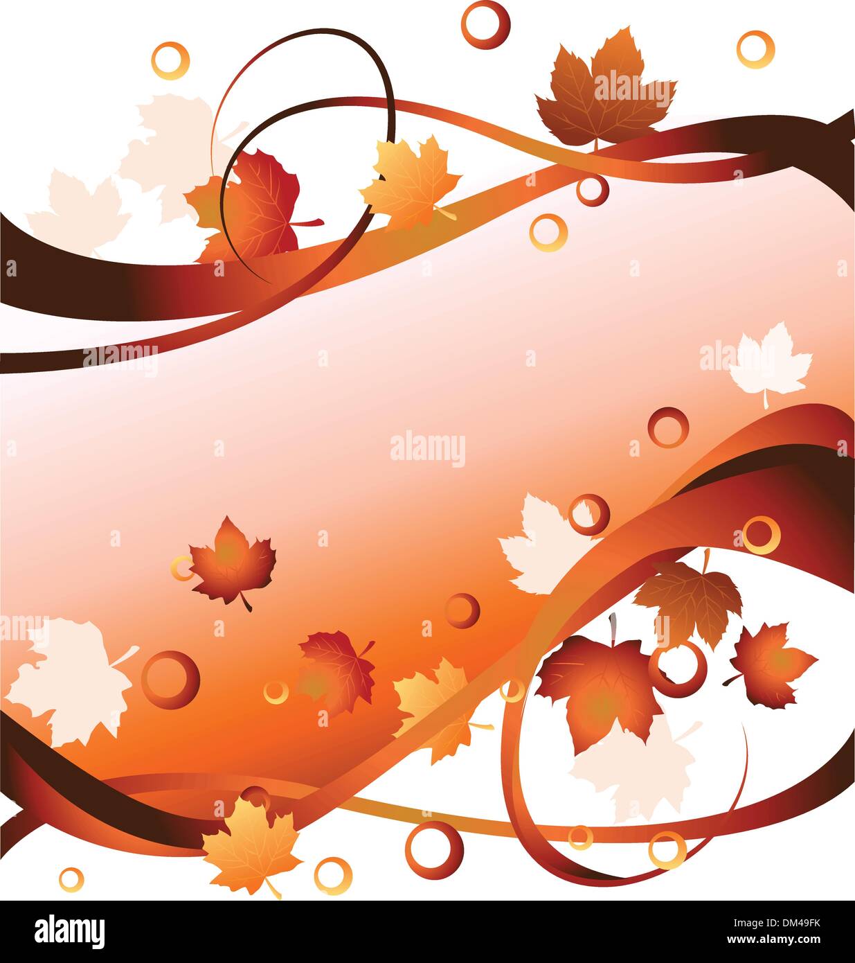 Foglie di autunno sfondo Illustrazione Vettoriale