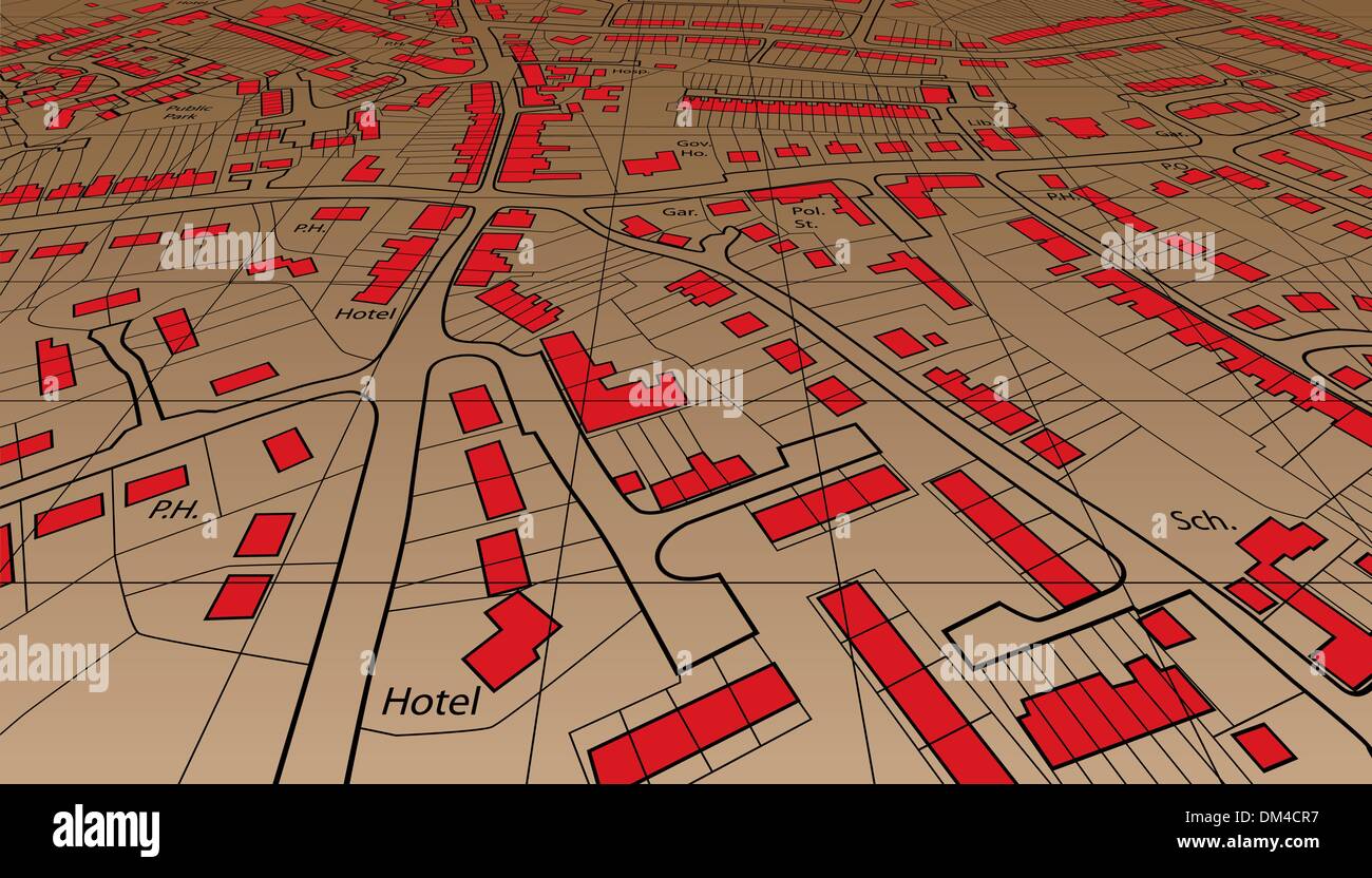 Mappa angolato Illustrazione Vettoriale