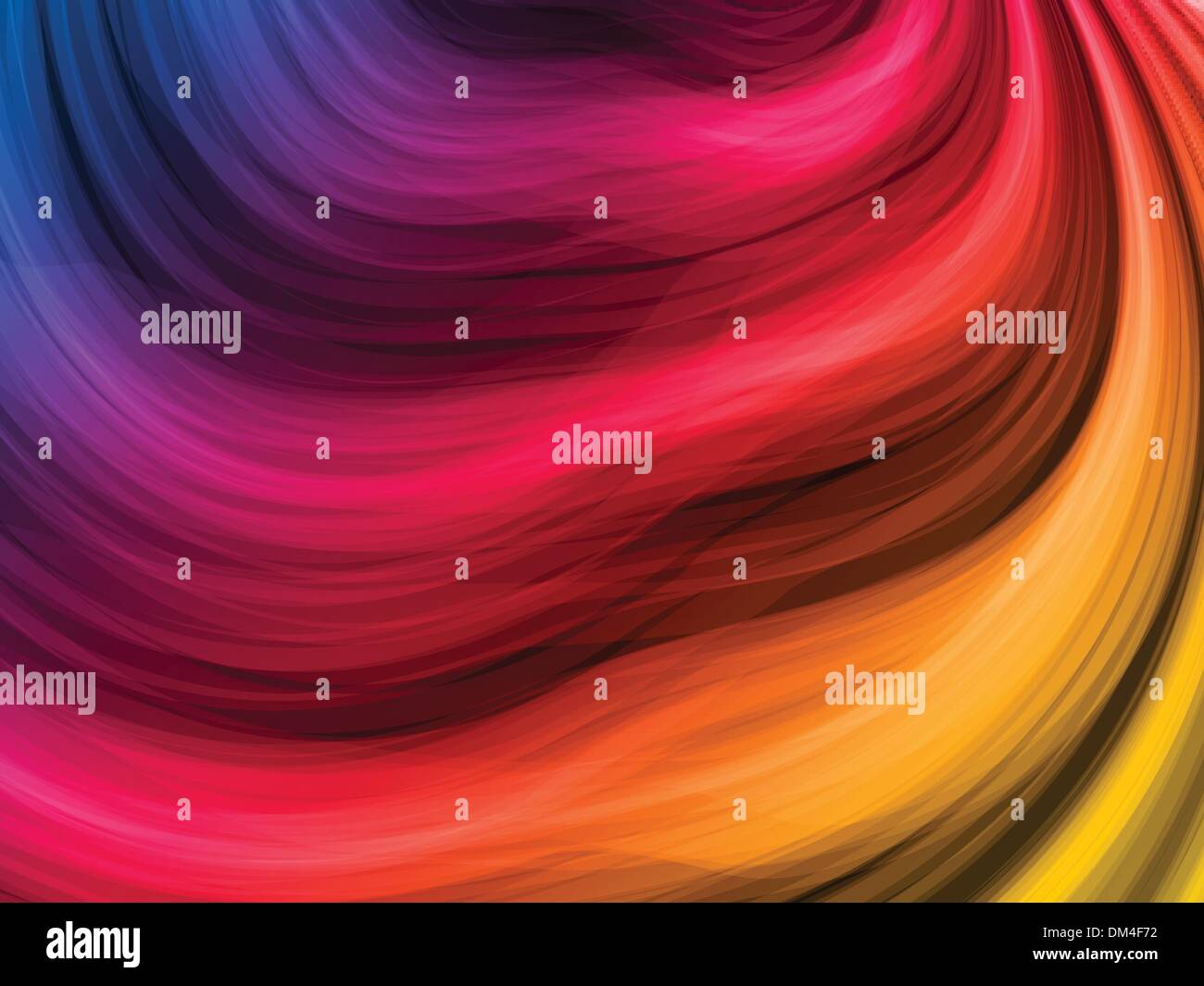 Abstract onde colorate su sfondo nero Illustrazione Vettoriale