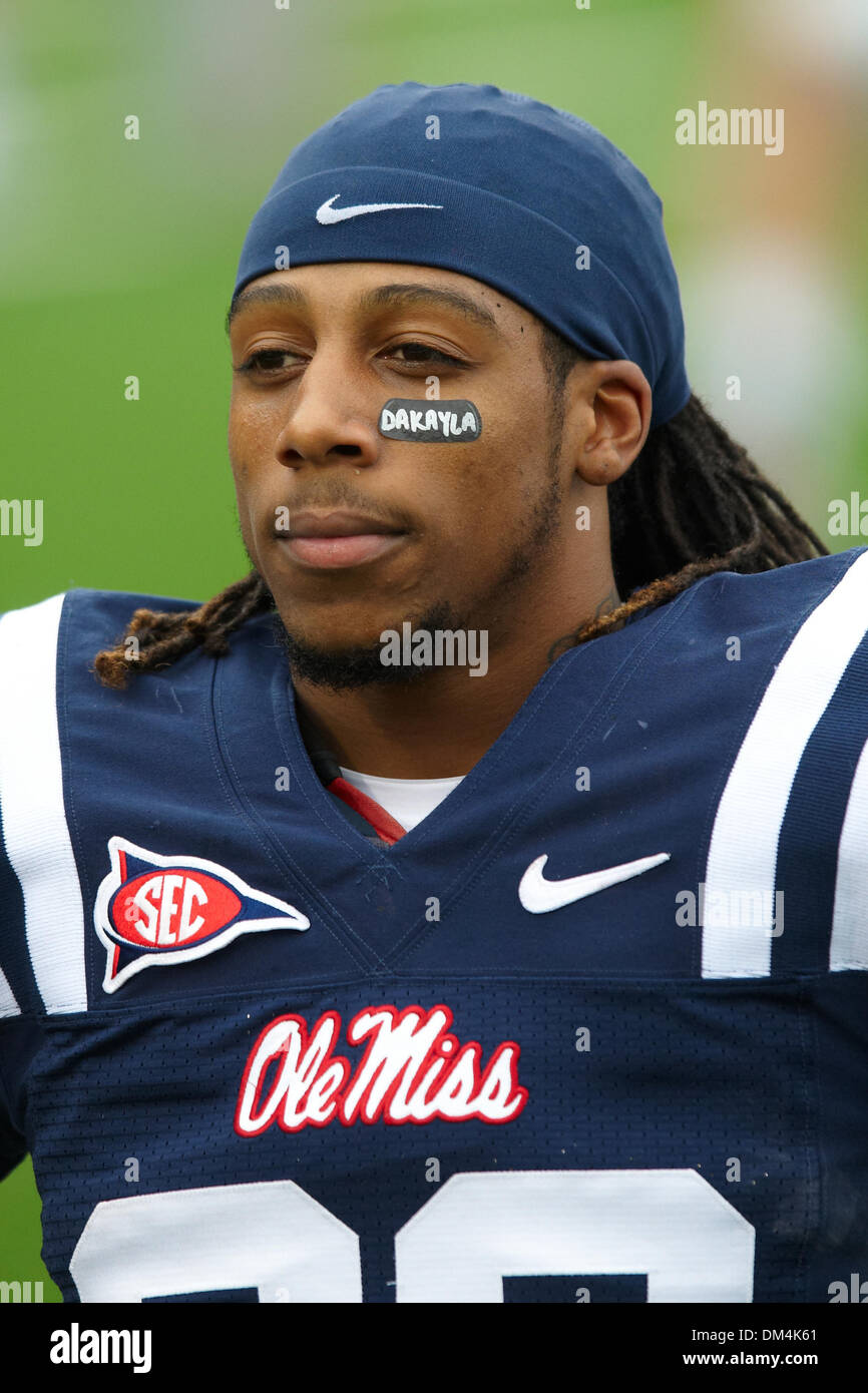 21 novembre 2009: Ole Miss runningback Dexter McCluster durante pregame warmupsThe ribelli hanno sconfitto le tigri 25-23 a Vaught Hemingway Stadium di Oxford MS. (Credito Immagine: © Anthony Smith/Southcreek globale/ZUMApress.com) Foto Stock