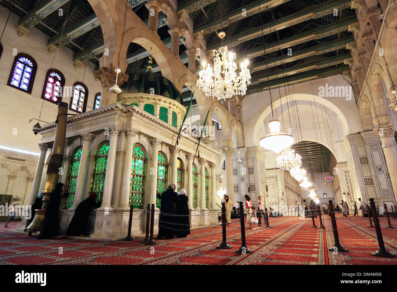 San Giovanni Battista tomba nella moschea Umayyad, Damasco, Siria Foto Stock